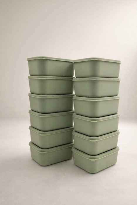 Hermia Set de Cajas de Almacenamiento de 12 Piezas Verde